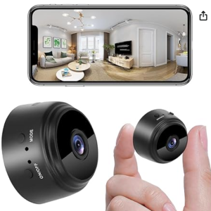 WiFi Camera Security Camera for Home Outdoor High HD Focus Magnet Mini WiFi Magnetic Live Stream Night Vision IP Wireless 1080P Audio Video CCTV for Home and Office Monitor (TMY02)